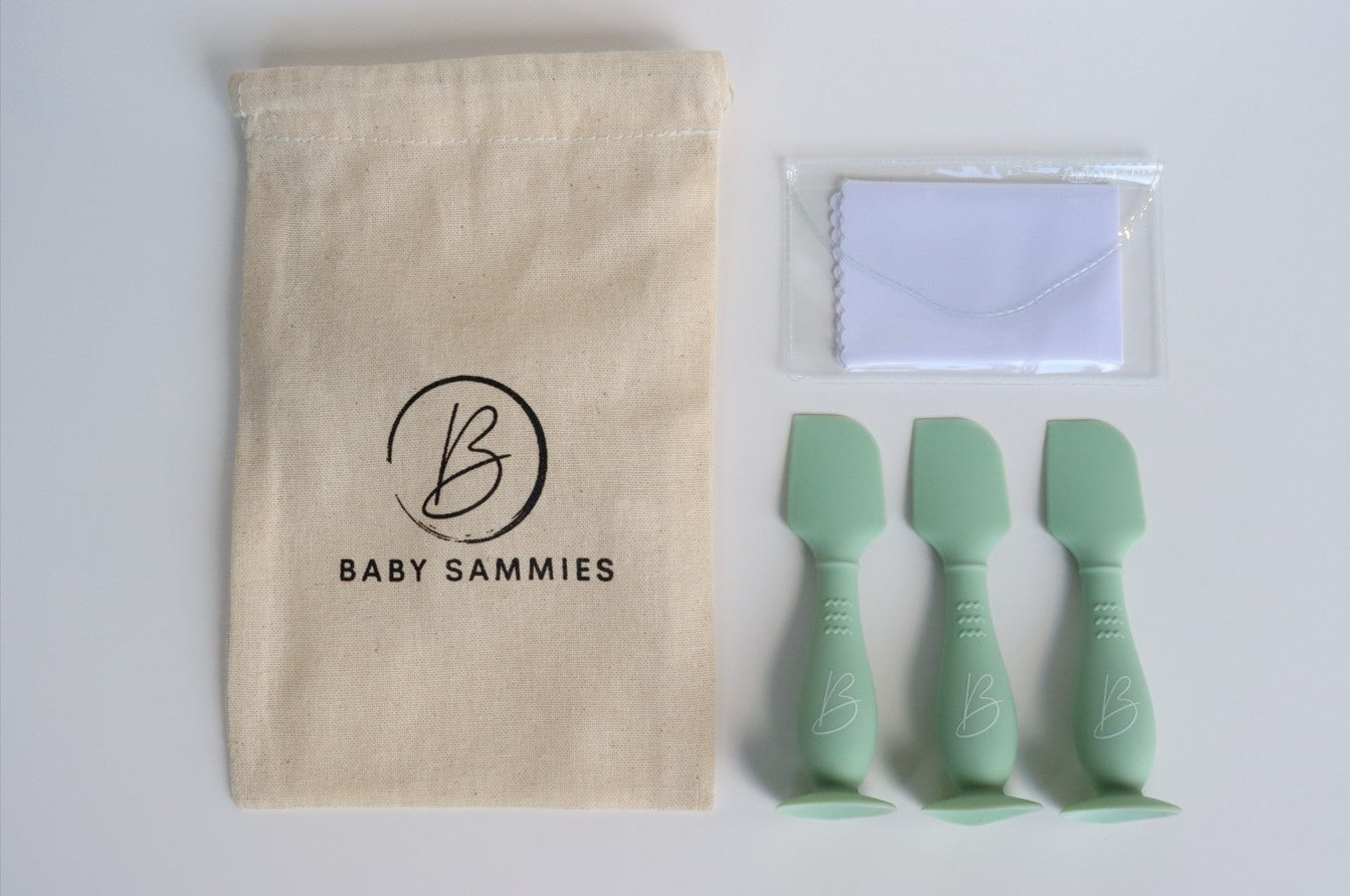 Set of 3 nappy cream applicators