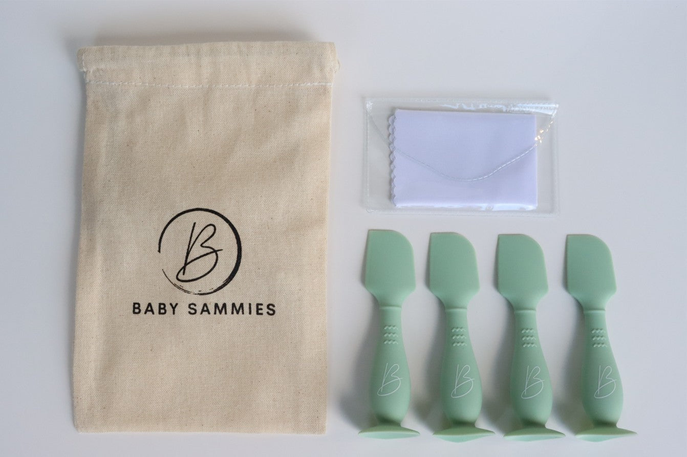 Set of 4 nappy cream applicators