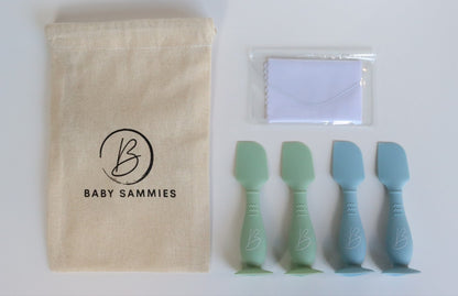 Set of 4 nappy cream applicators