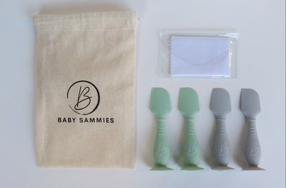 Set of 4 nappy cream applicators