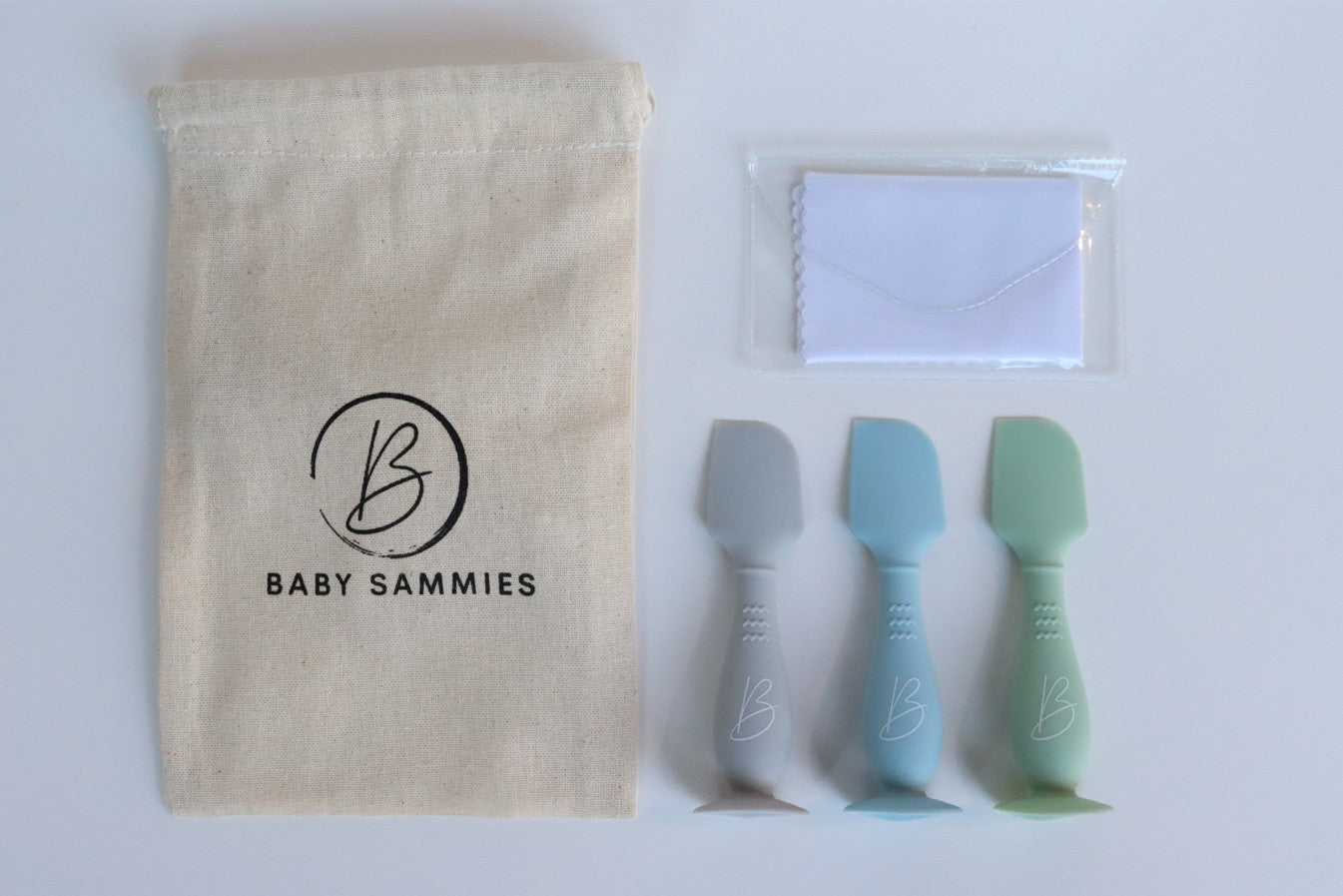 Set of 3 nappy cream applicators