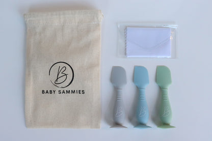 Set of 3 nappy cream applicators