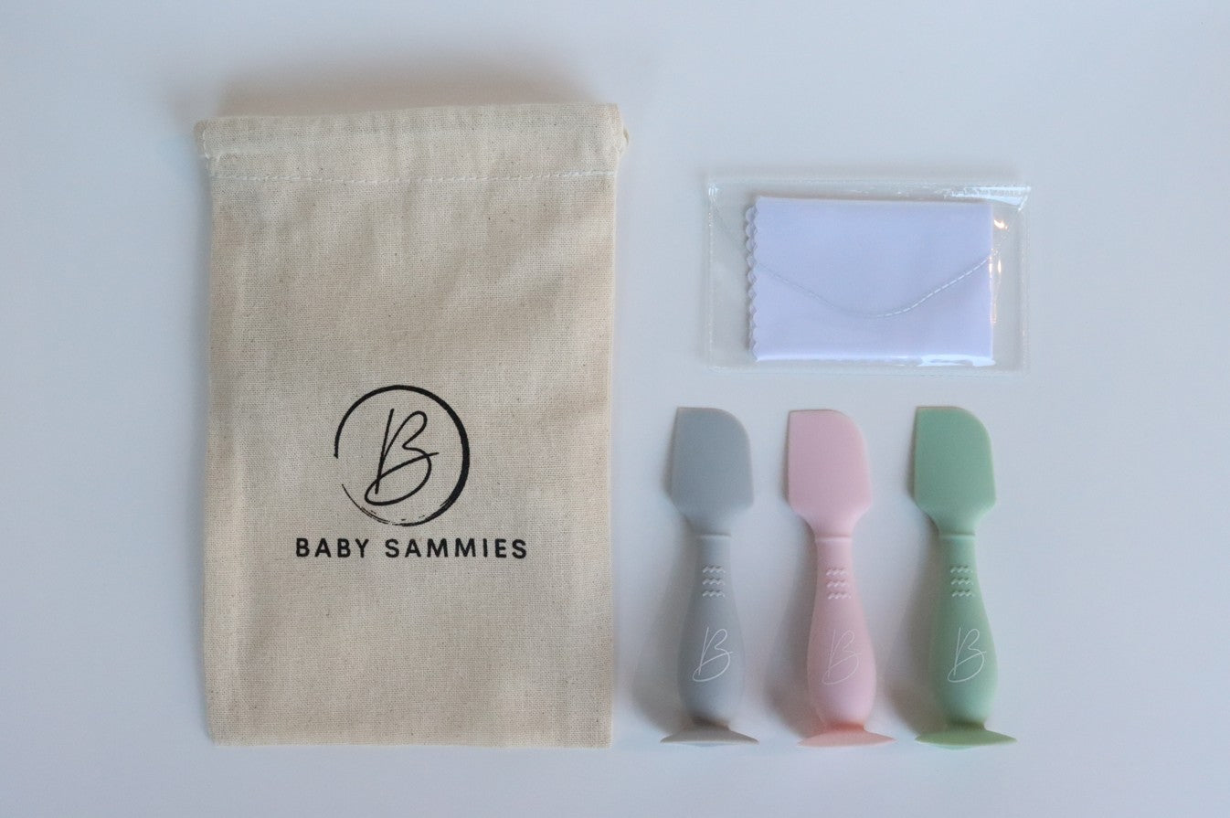 Set of 3 nappy cream applicators