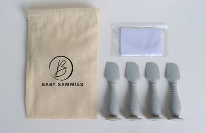 Set of 4 nappy cream applicators