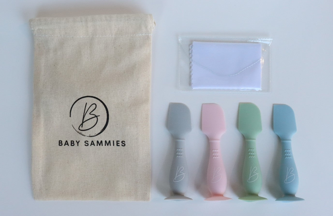 Set of 4 nappy cream applicators