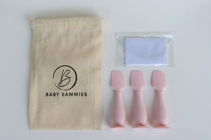 Set of 3 nappy cream applicators