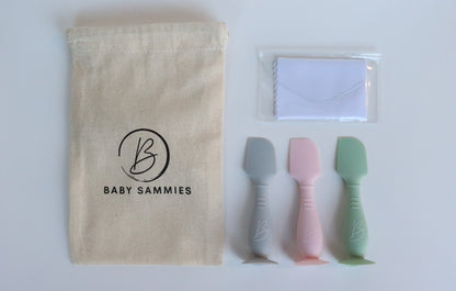 Set of 3 nappy cream applicators