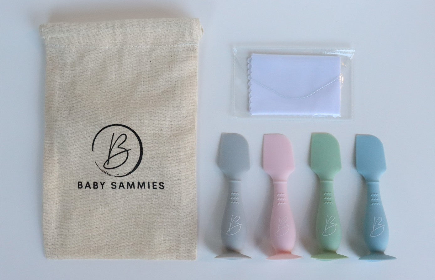 Set of 4 nappy cream applicators